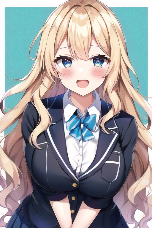 [NovelAI] semi-long hair long hair wavy hair beautiful girl school uniform high school student [Illustration]